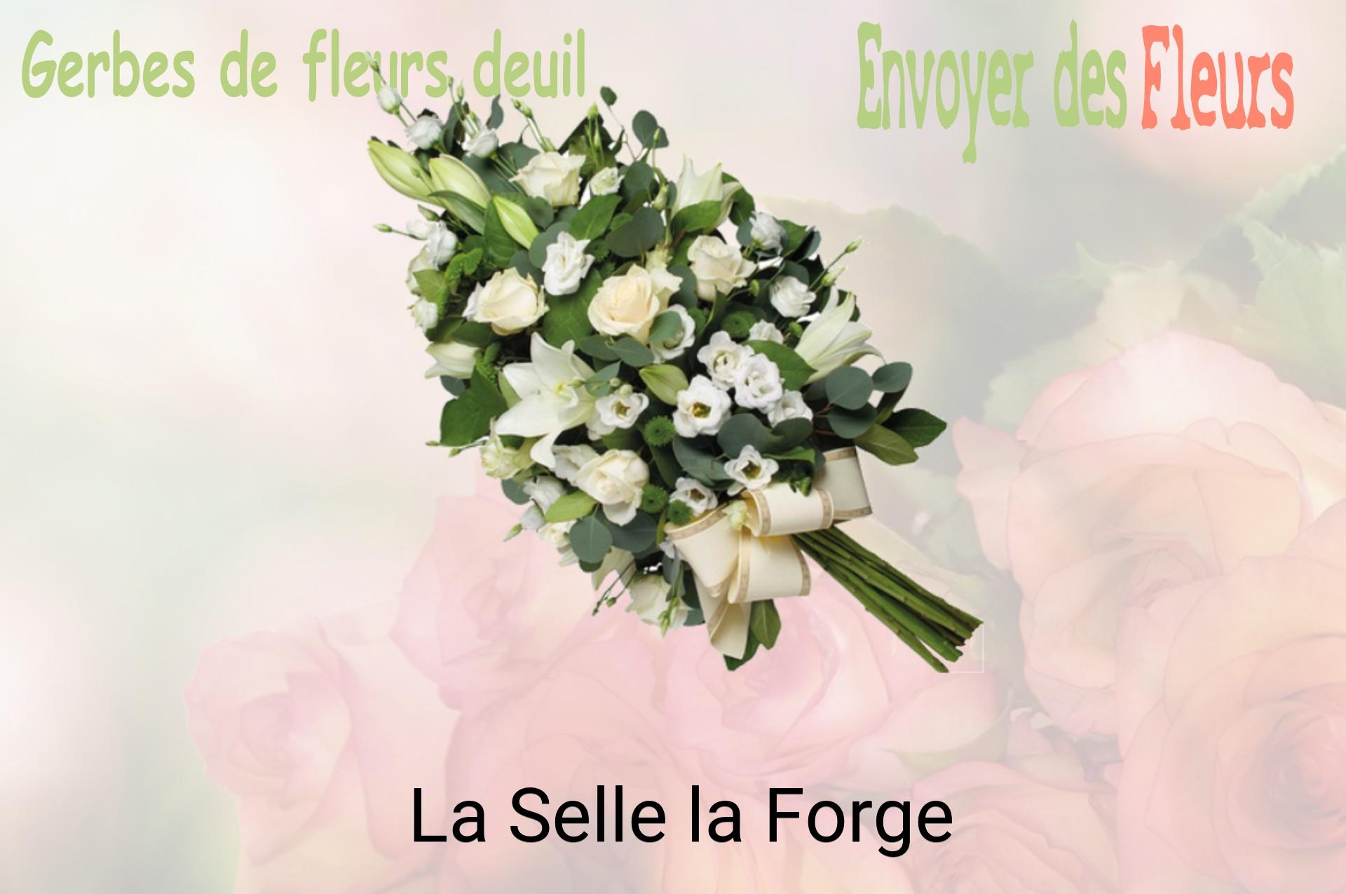 Gerbe de fleurs de deuil livrée à La Selle-la-Forge